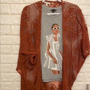 Twofer. Whimsical Tshirt and Bohemian Wrap